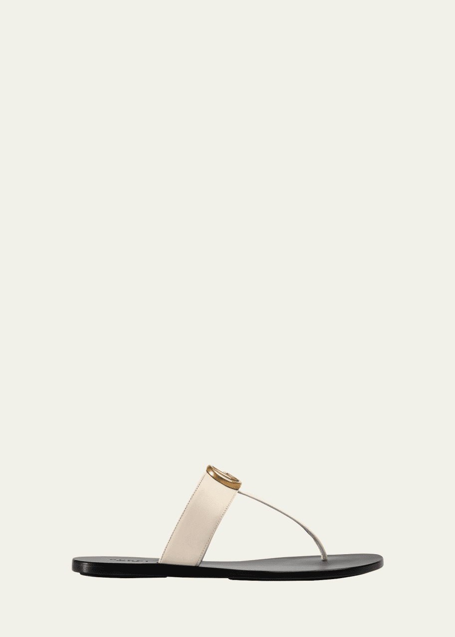 Gucci flat marmont leather thong sale