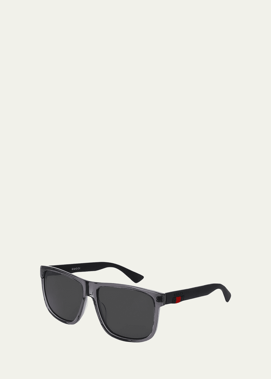 Polarized Square Acetate Sunglasses Gray