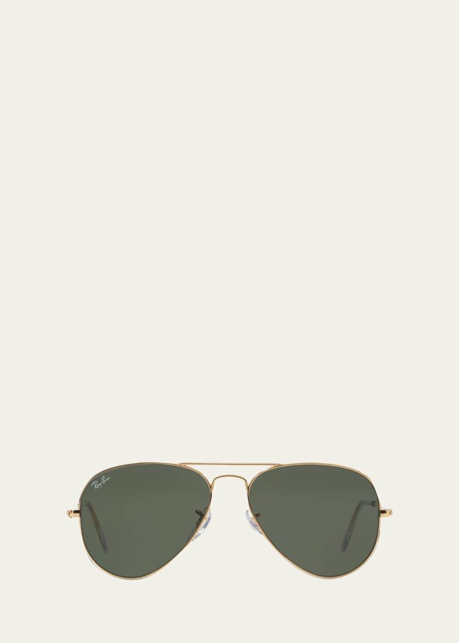Ray-Ban Monochromatic Metal Aviator Sunglasses, Yellow Pattern