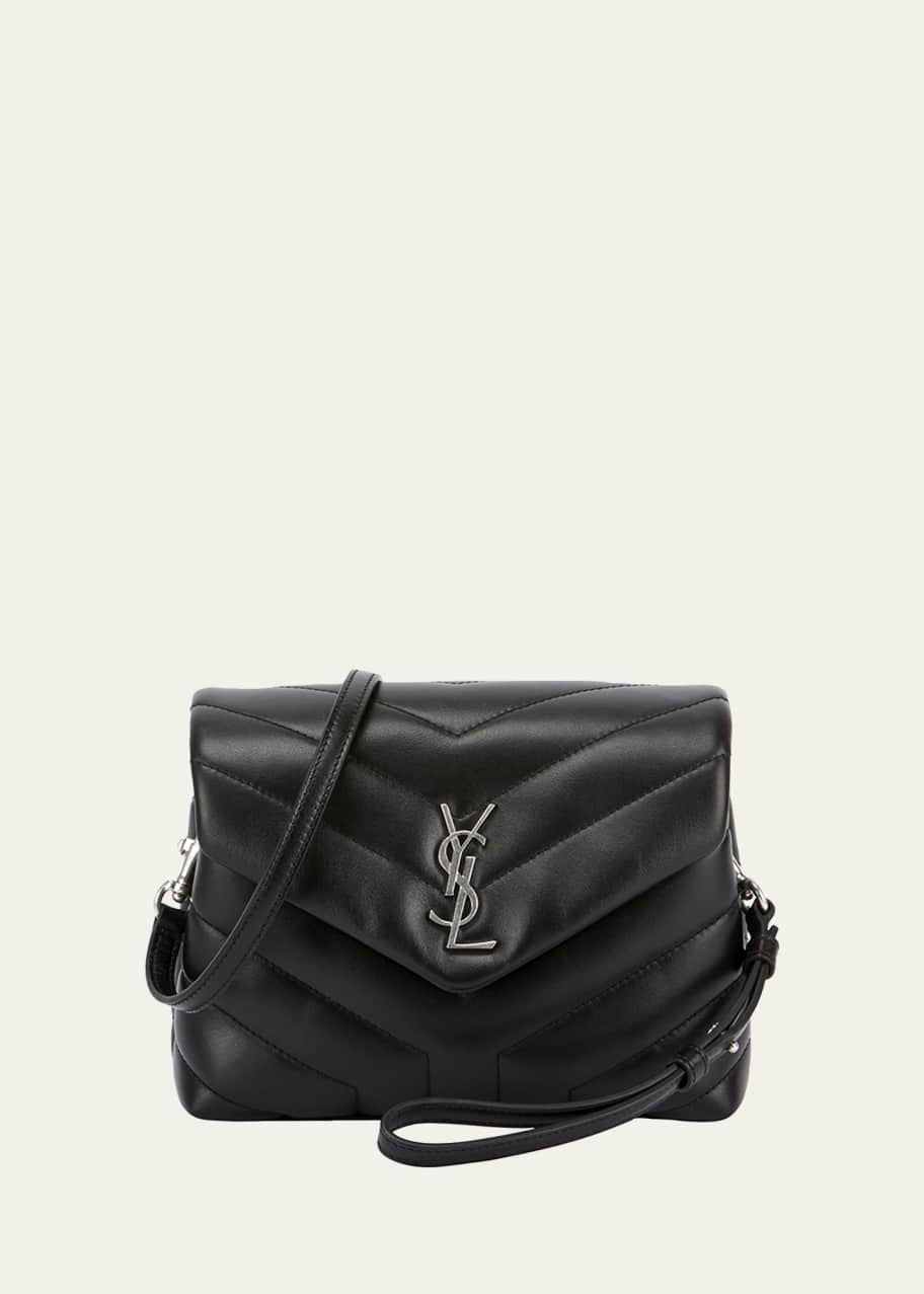 Image 1 of 1: Loulou Toy YSL Quilted Calfskin V-Flap Crossbody Bag