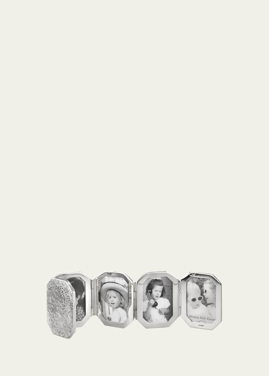 Image 1 of 1: Sterling Silver Small 5-Photo Vine Folding Image Case