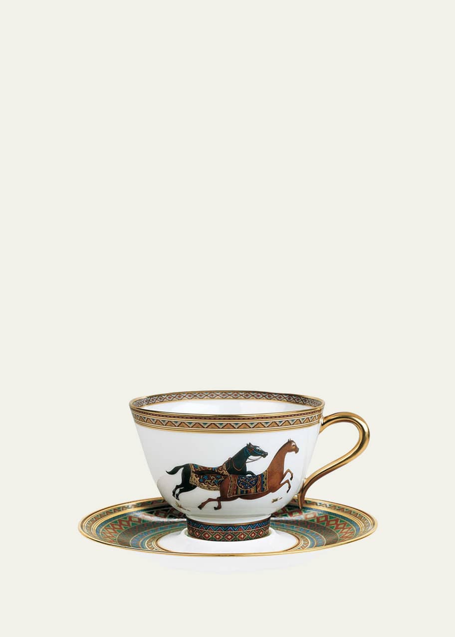 Image 1 of 1: Cheval D'Orient Tea Cup & Saucer
