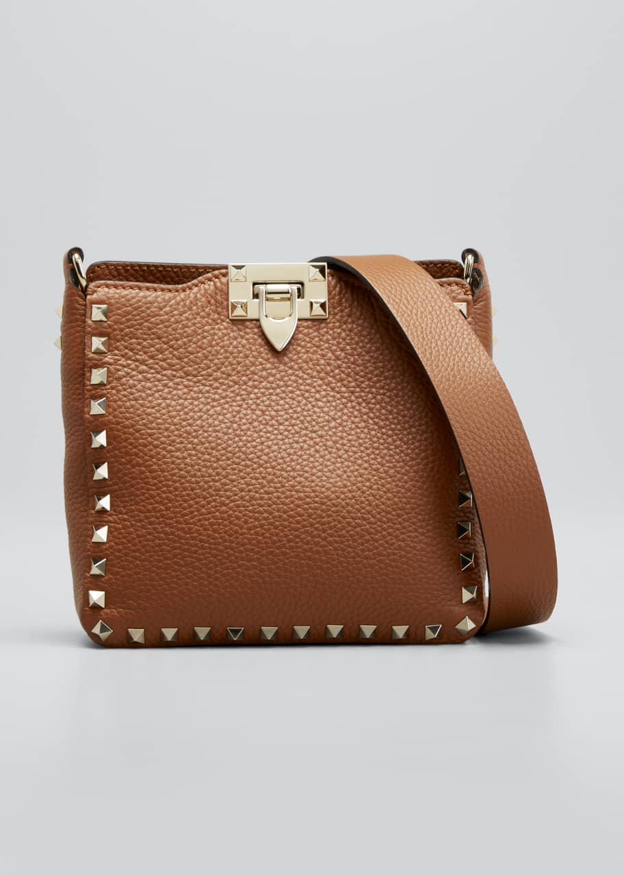 Rockstud mini vitello stampa leather hobo bag hot sale