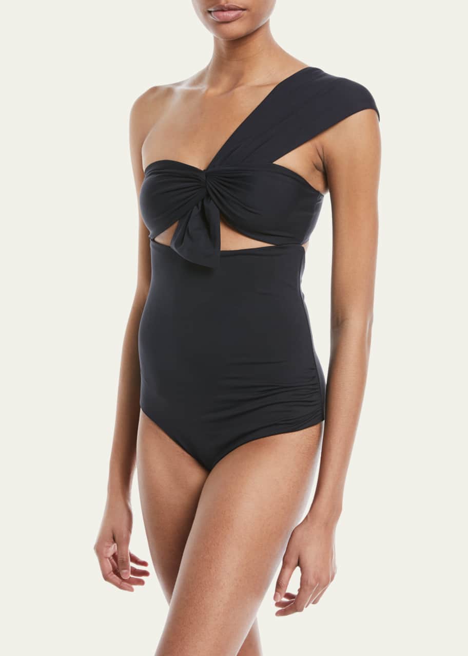 Image 1 of 1: Venice One-Shoulder Maillot Swimsuit