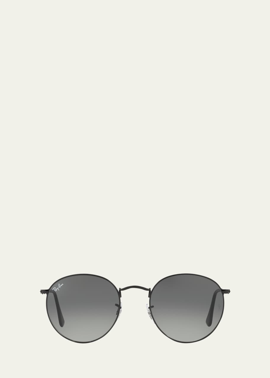 Image 1 of 1: Gradient Round Metal Sunglasses, 53MM