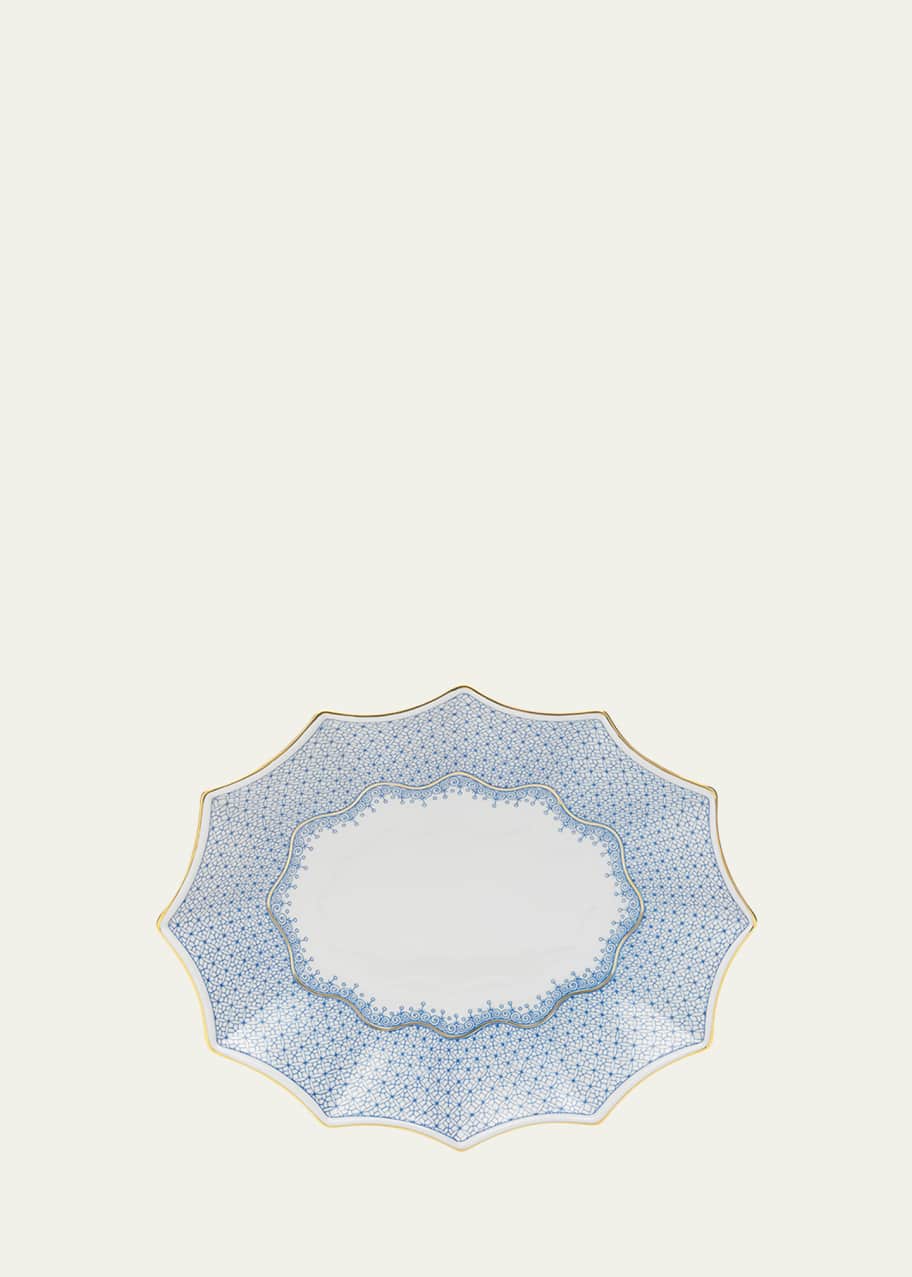 Image 1 of 1: Cornflower Lace Large Flat Serving Tray