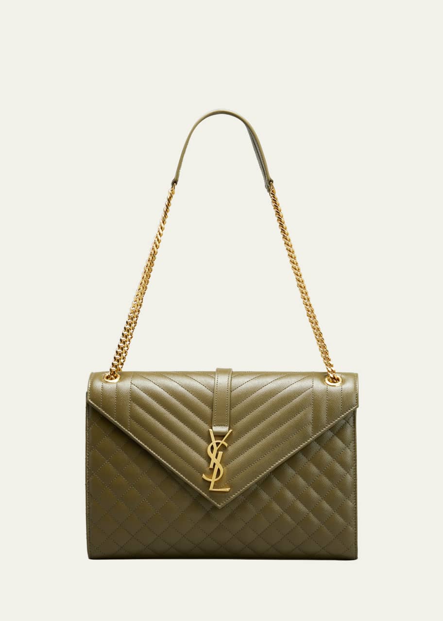 V flap monogram ysl medium envelope chain shoulder bag hot sale