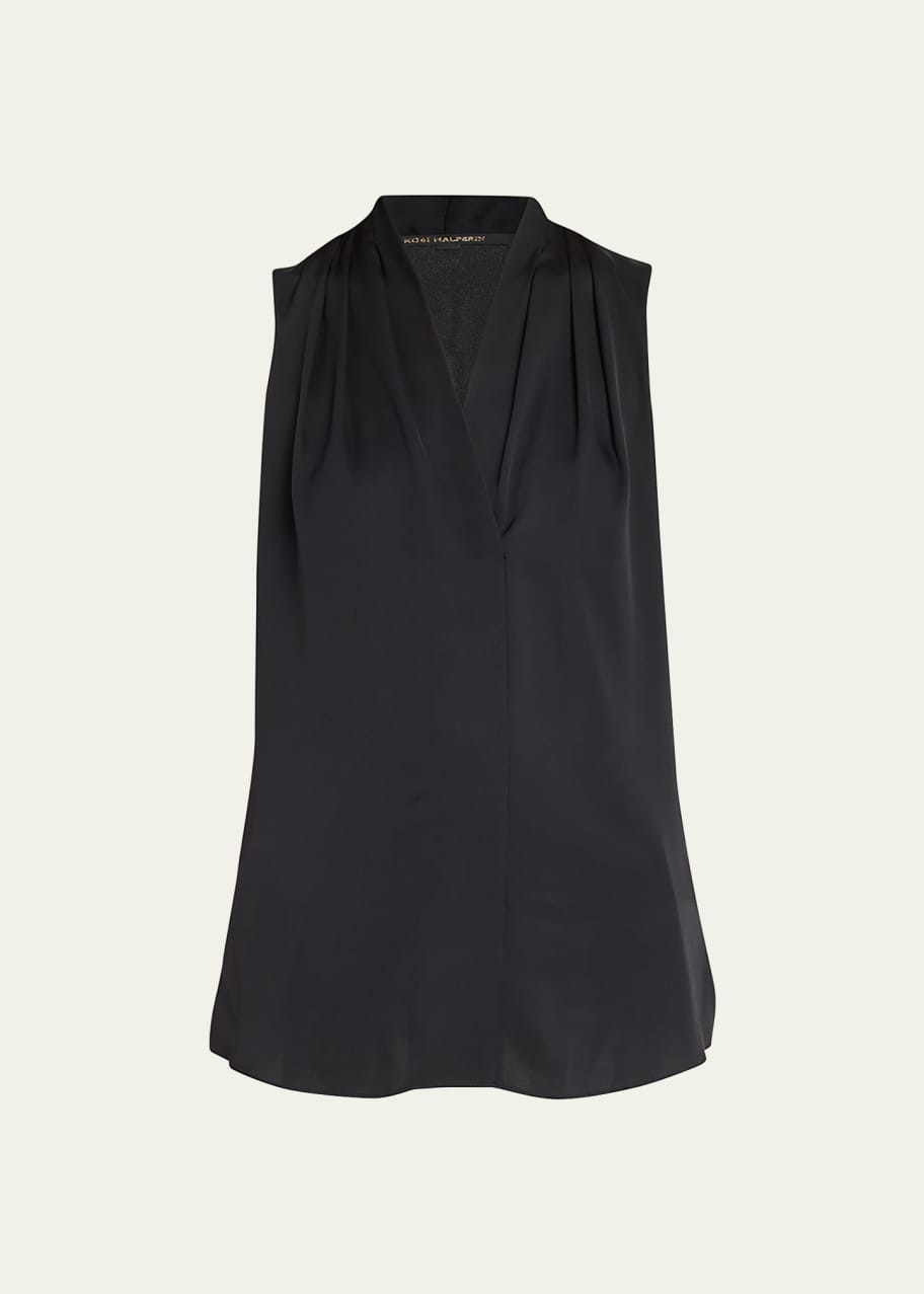 Image 1 of 1: Mila Silk-Stretch Sleeveless Top