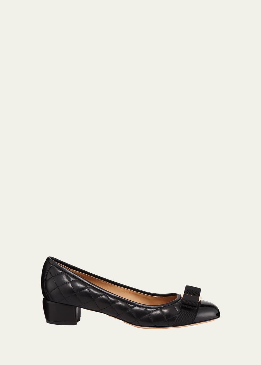 Ferragamo vara cheap quilted pump