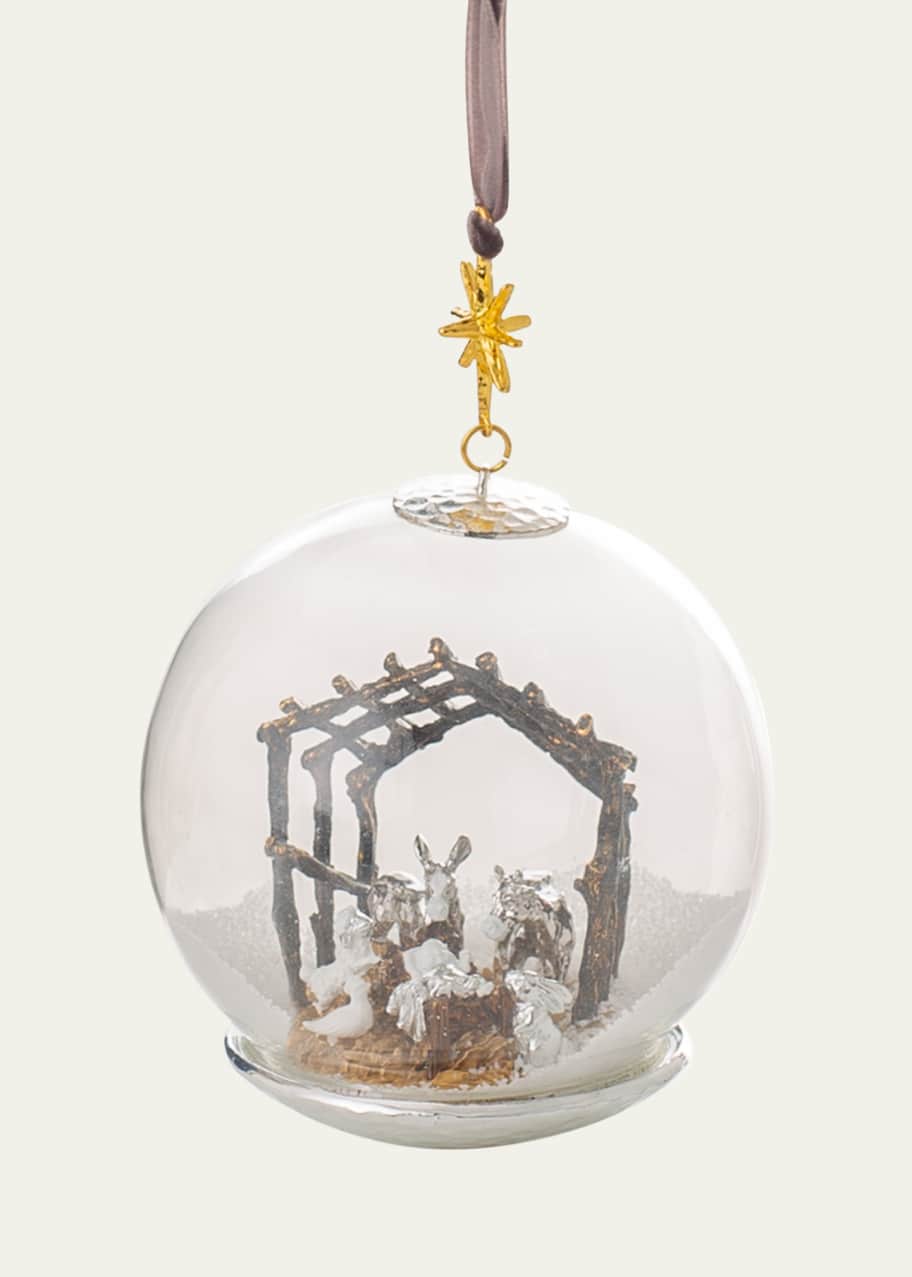 Image 1 of 1: Manger Snow Globe Ornament