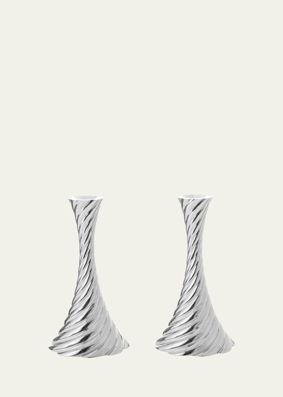 Image 1 of 1: Twist Candleholders, Set of 2