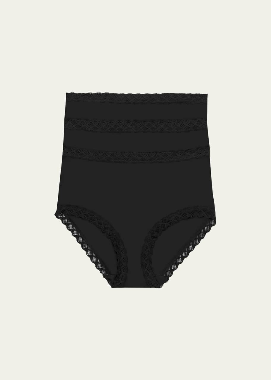 Natori womens Bliss Full briefs underwear, Black (3 Pack), Small