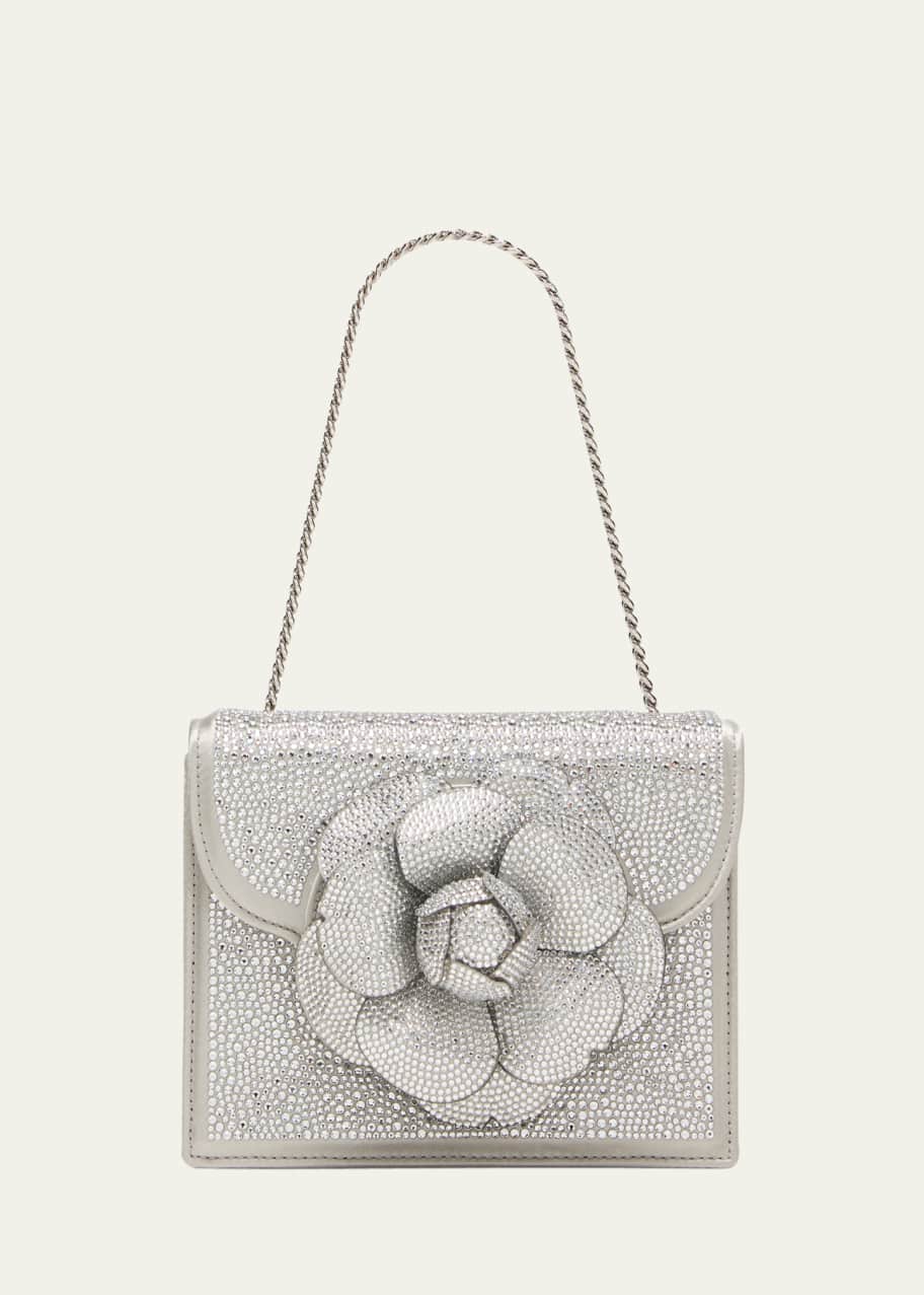 Oscar de la Renta Mini Tro Crystal Suede Crossbody Bag Bergdorf Goodman