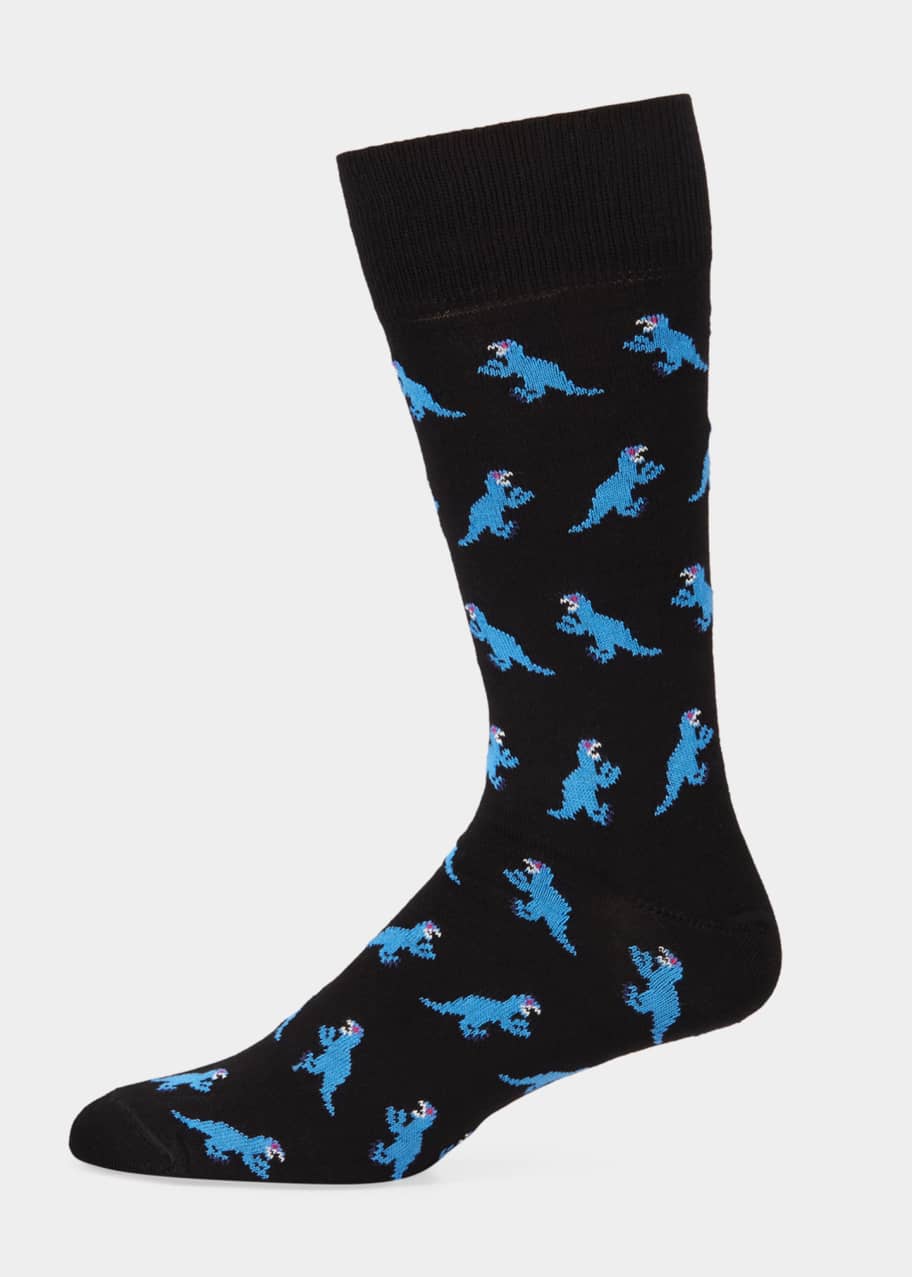 Image 1 of 1: Men's Dino Jacquard Socks