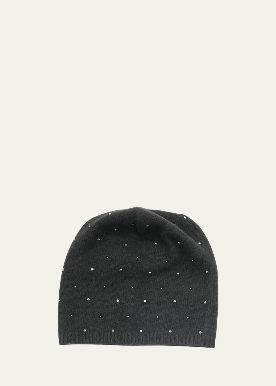 Portolano Knit Cashmere Beanie Bergdorf Goodman Portolano Flower Cashmere Knit Beanie w/ Pompom - Bergdorf  main image 2