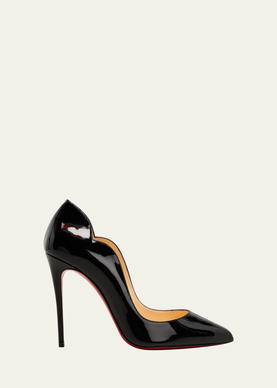 Image 1 of 1: Hot Chick 100 Patent Red Sole High-Heel Pumps
