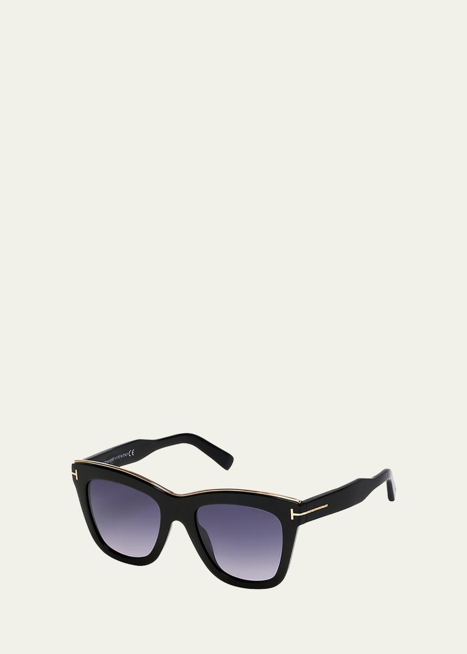 Tom Ford Julia Sunglasses Tom Ford TF81 Julia Square Oversized Brown Frames Sunglasses  main image 4
