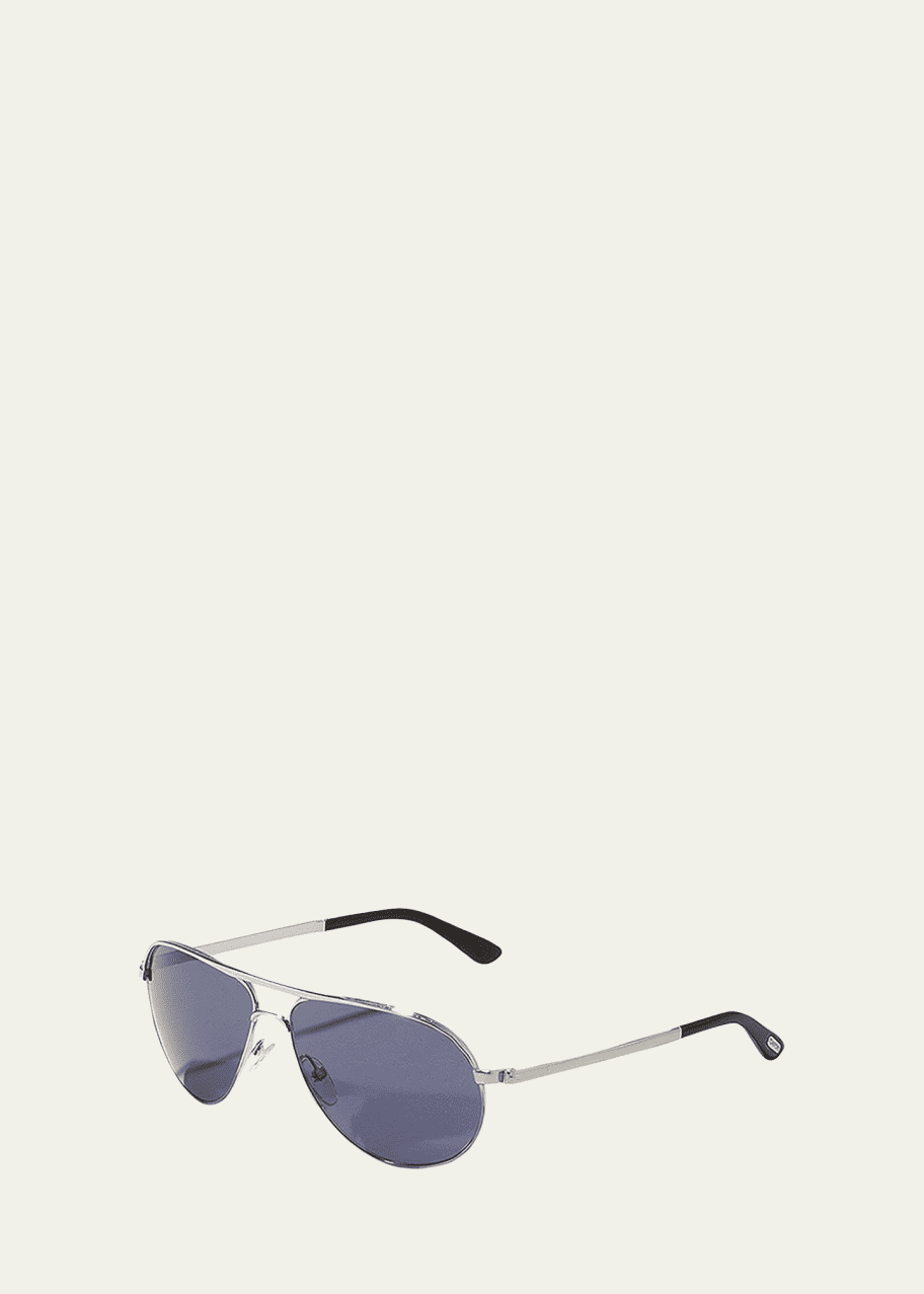 Marko Aviator Sunglasses Shiny Rhodium
