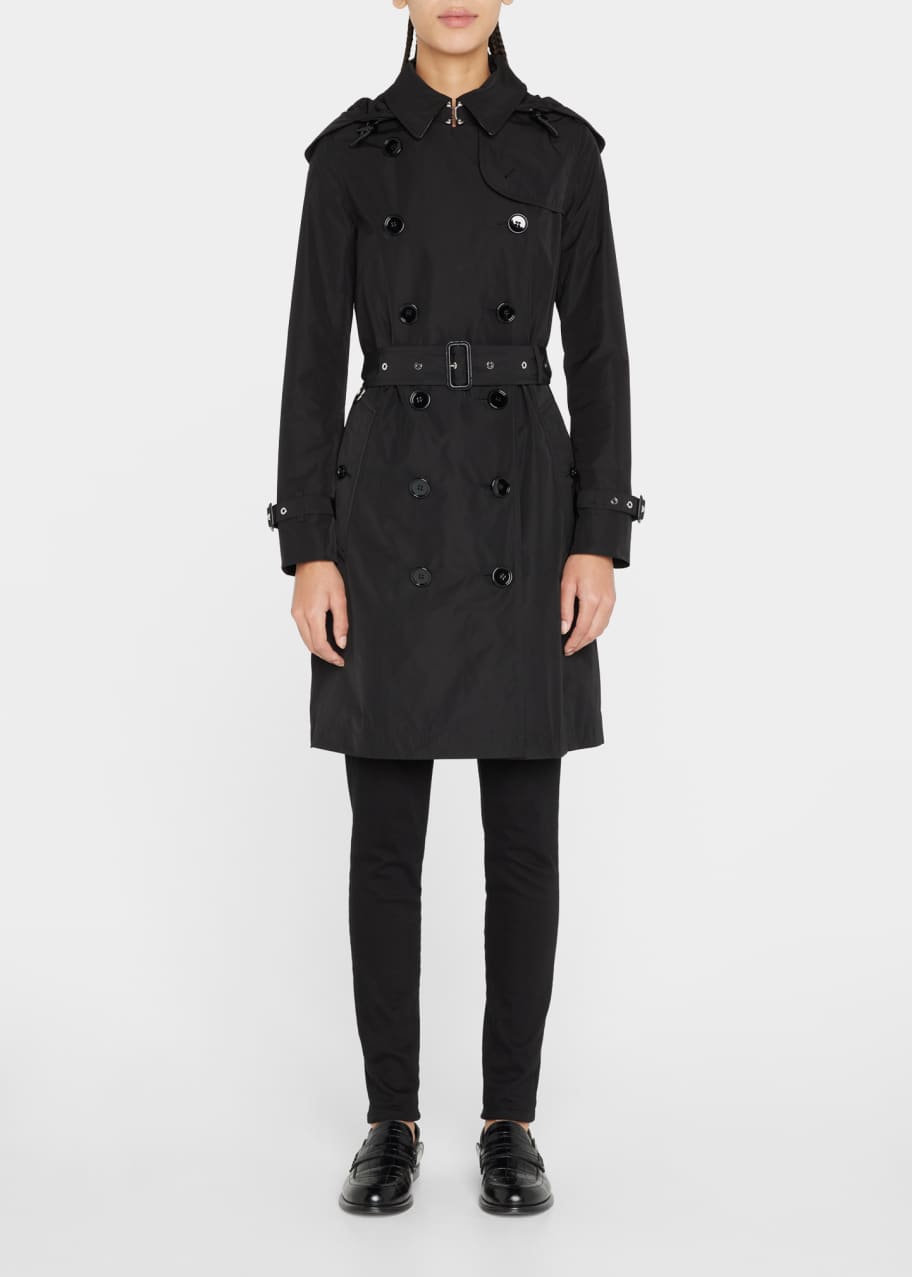 Burberry kensington trench coat with detachable hood deals