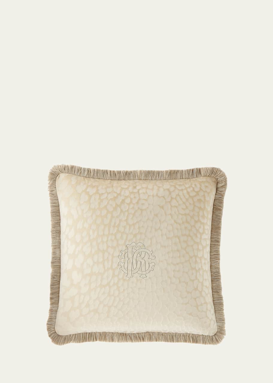 Image 1 of 1: Monogram Velvet Pillow, 24"Sq.