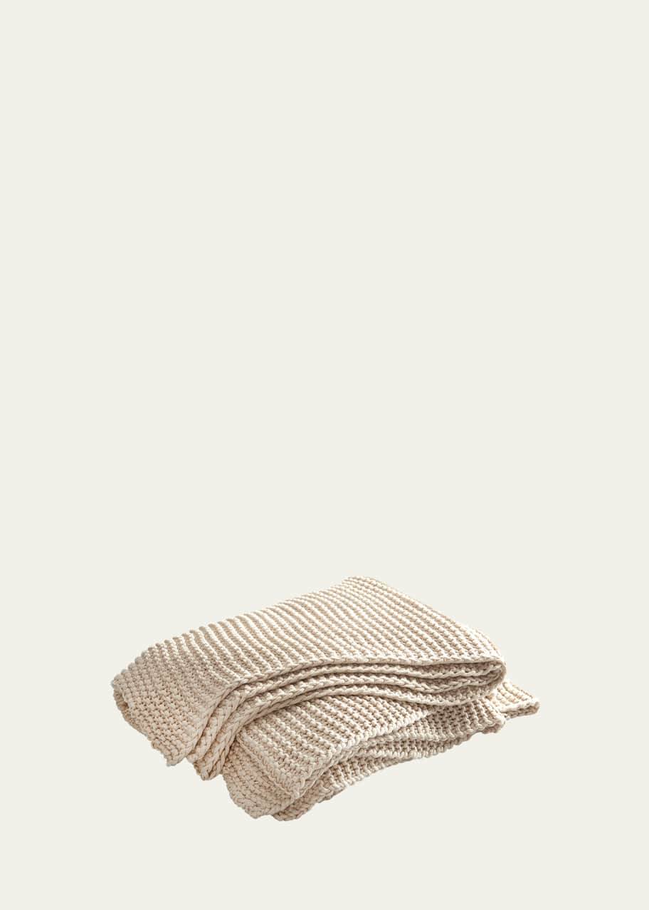 Matouk Orla CottonWool Throw Blanket Bergdorf Goodman