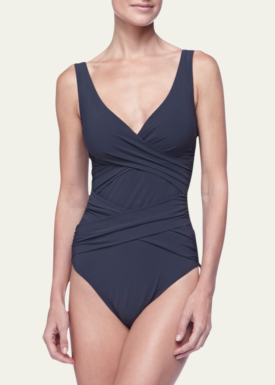 Image 1 of 1: Criss-Cross One-Piece Swimsuit