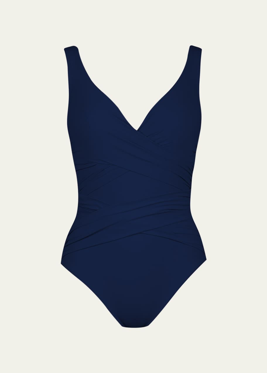 Image 1 of 1: Criss-Cross One-Piece Swimsuit