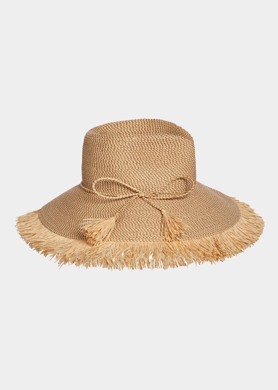 Eric Javits Antigua Woven Raffia Fringe Sun Hat - Bergdorf  display picture 1