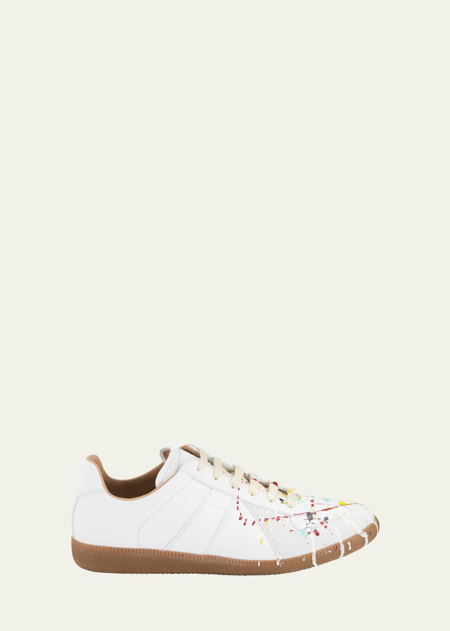 Maison Margiela Men's Replica Paint-Splatter Sneakers Maison Margiela Men's Replica Paint-Splatter Sneakers
