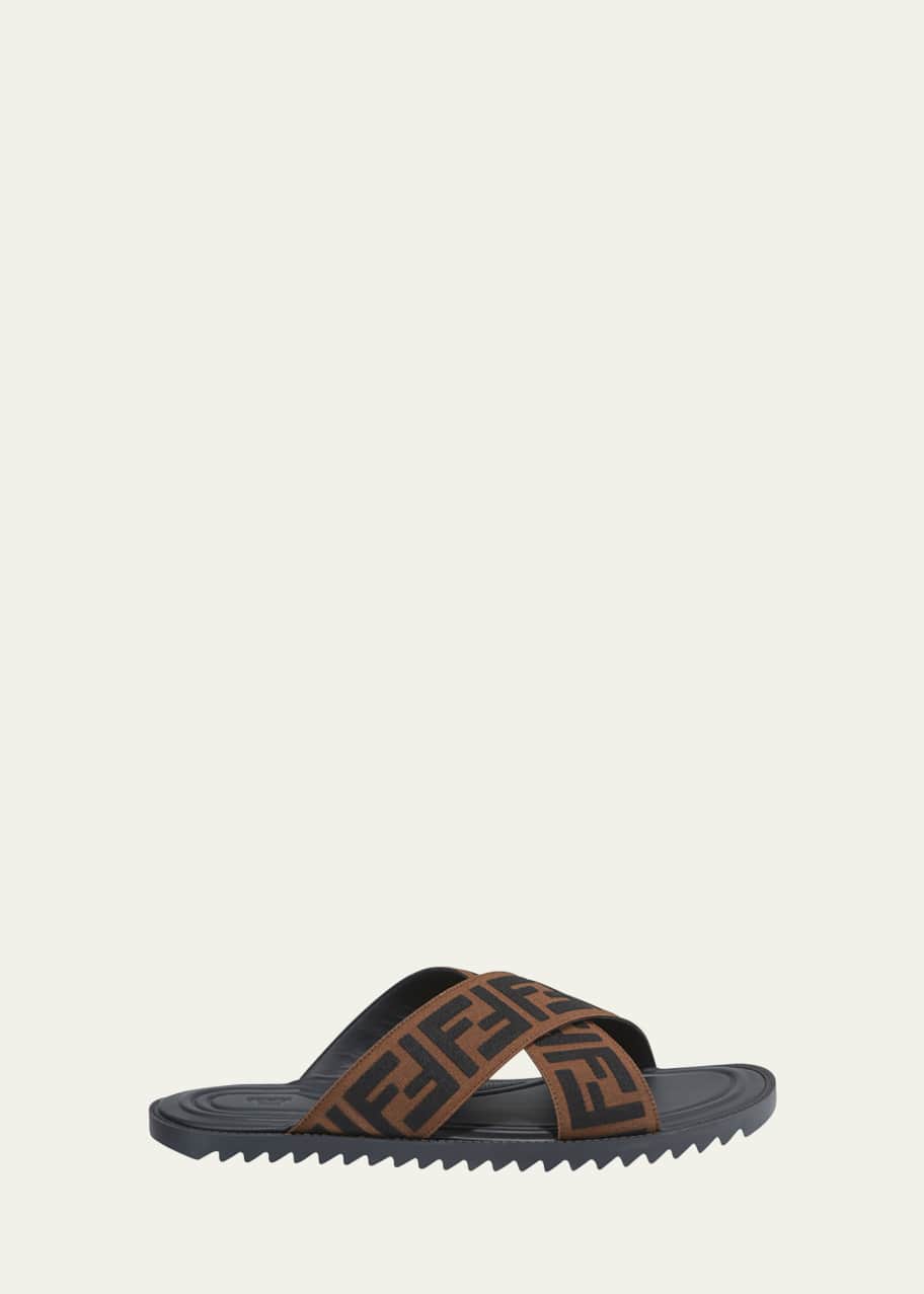 Fendi Men s FF Band Slide Sandals Bergdorf Goodman