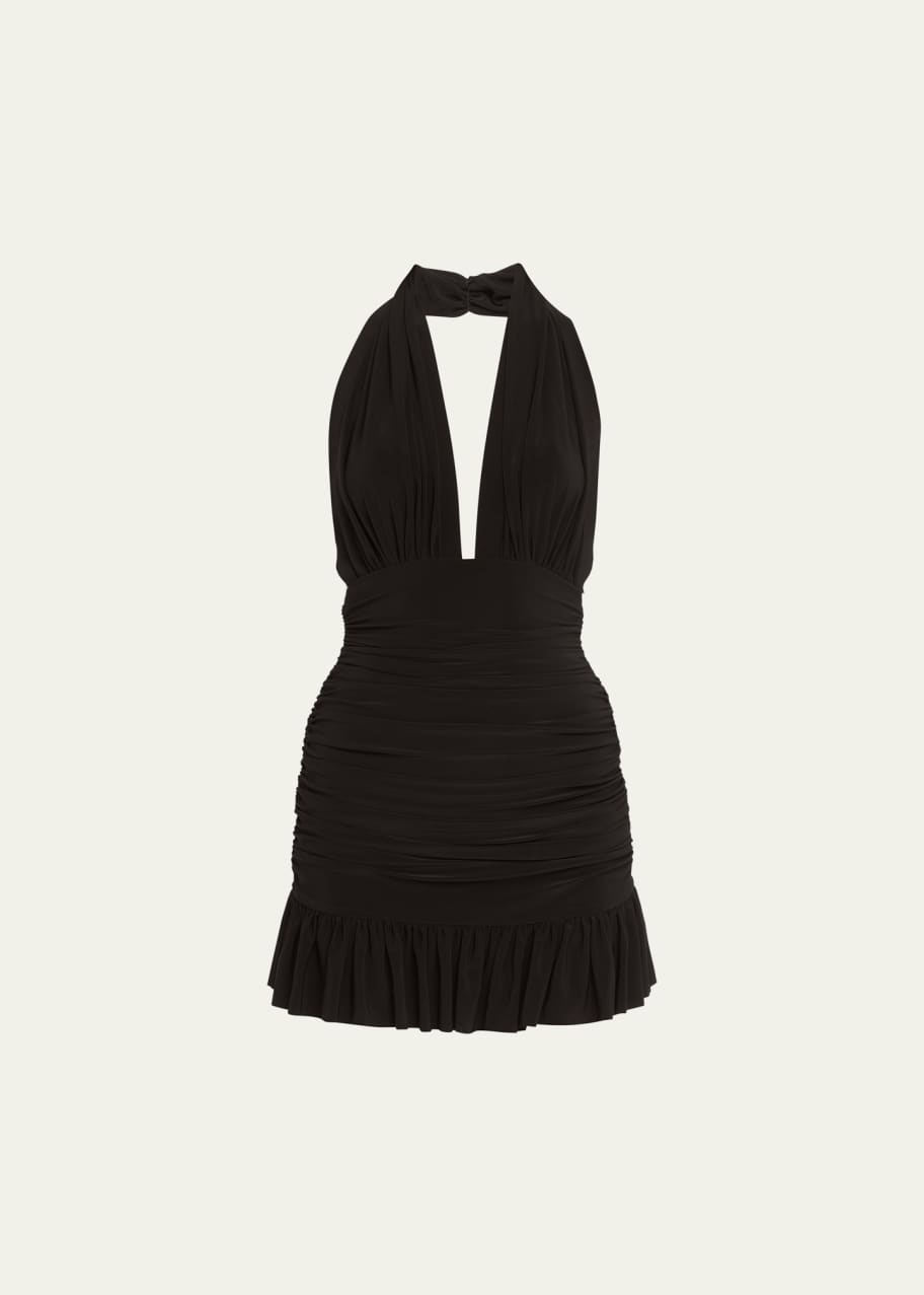 NORMA KAMALI ノーマカマリ ワンピース Halterneck 1063757 Norma Kamali Ruffle Halter Mio One-Piece Swimdress
