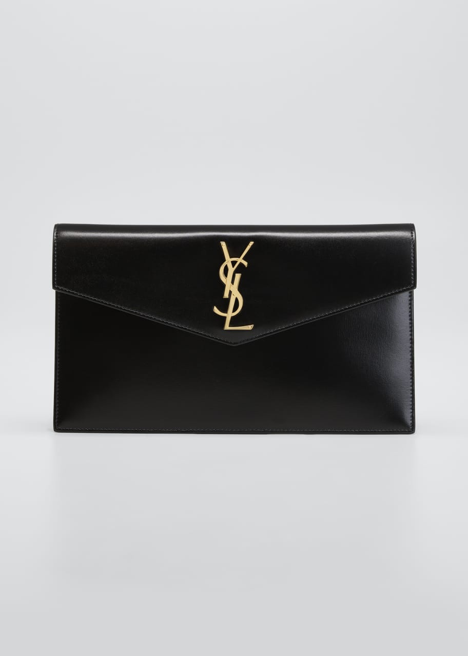 Medium uptown deals leather clutch