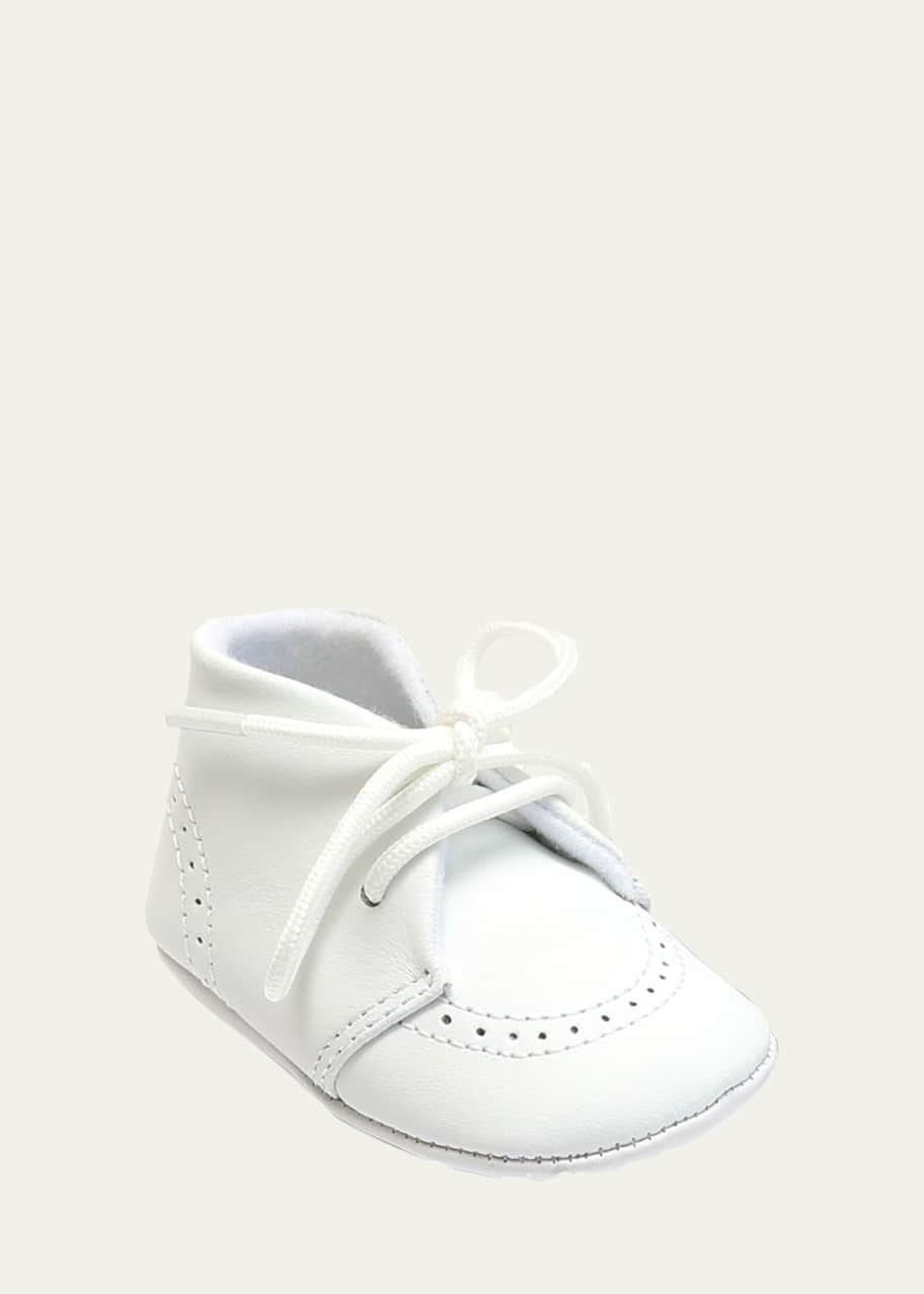 Benny Leather Brogue Oxford Crib Shoe (Infant)