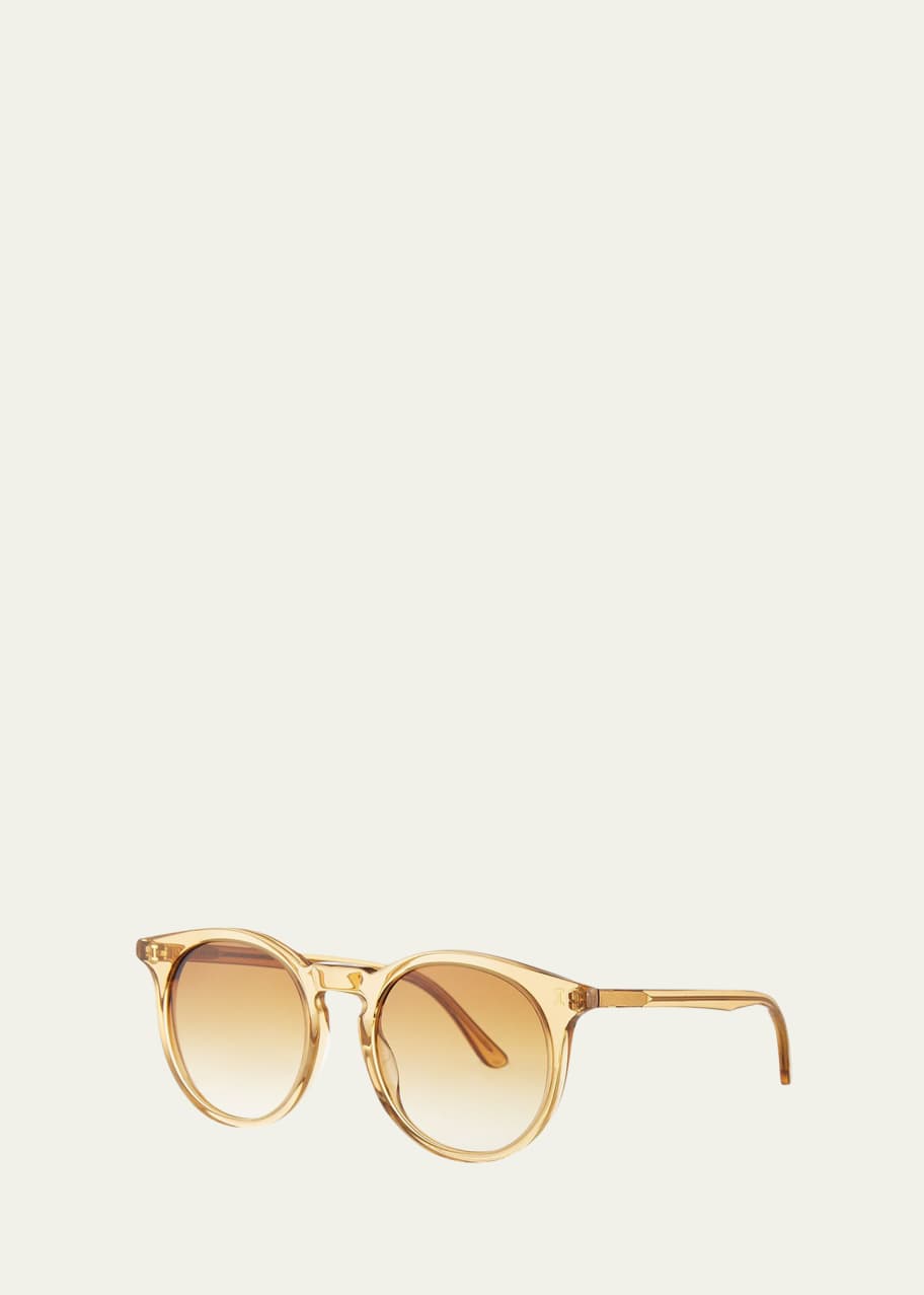 Illesteva Sterling II Round Transparent Acetate Sunglasses