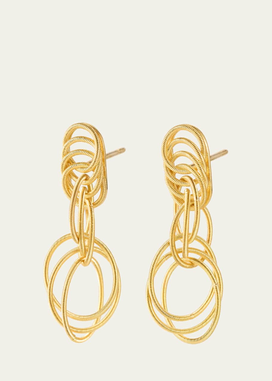 Image 1 of 1: Waikiki 18K Yellow Gold Short Circle Drop Earrings