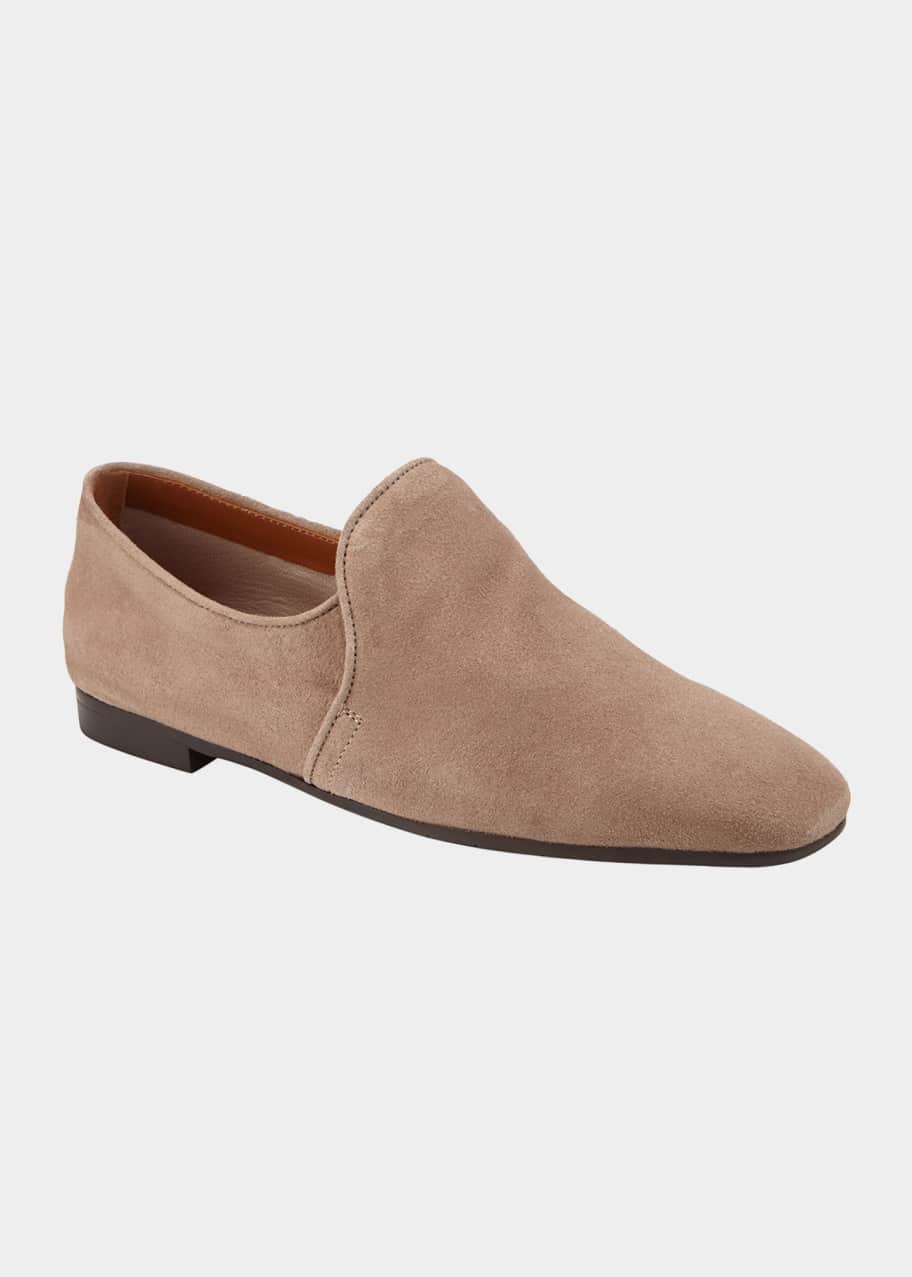 Image 1 of 1: Revy Flat Calf Suede Loafers