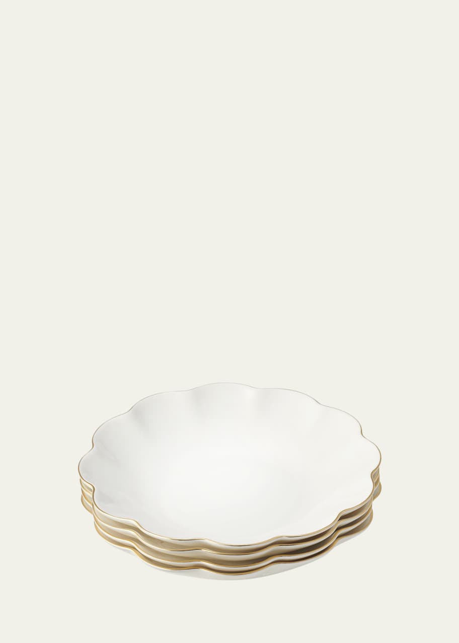 Image 1 of 1: Scalloped Appetizer Plates, Set of 4