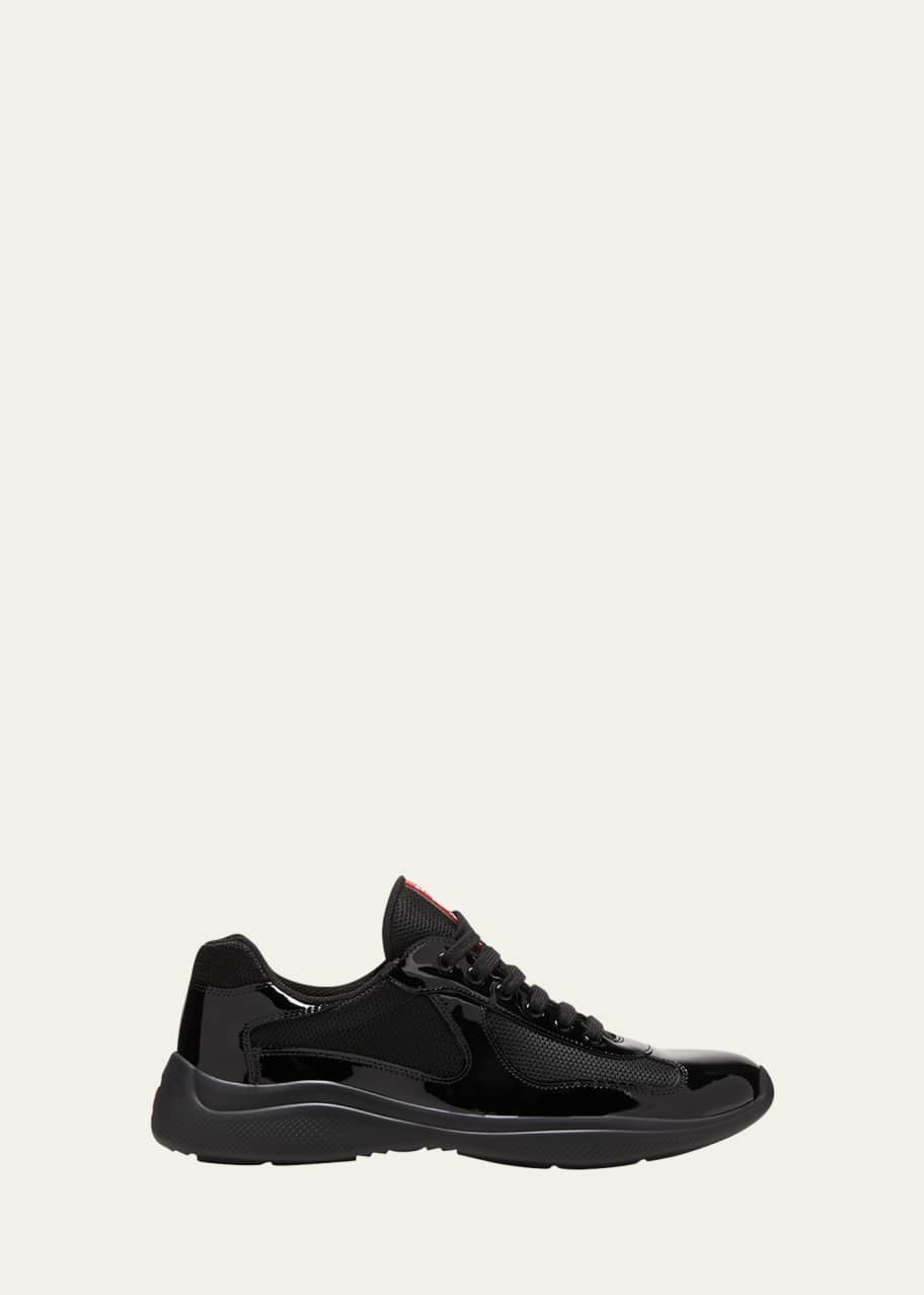 Prada Men's America's Cup Patent Leather Patchwork Sneakers - Bergdorf ...