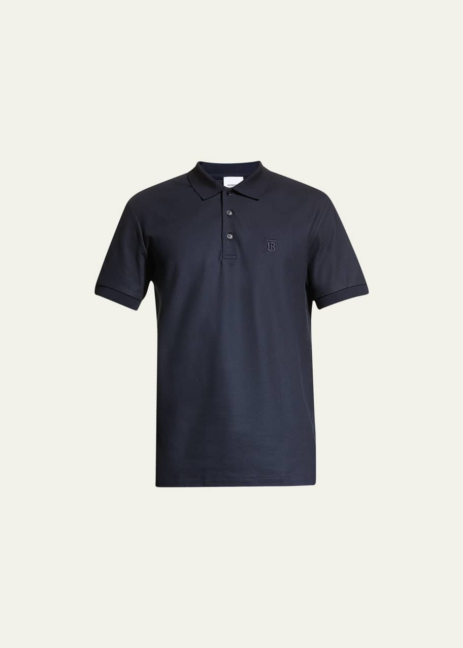 Burberry Men's Eddie Pique Polo Shirt, Navy - Bergdorf Goodman