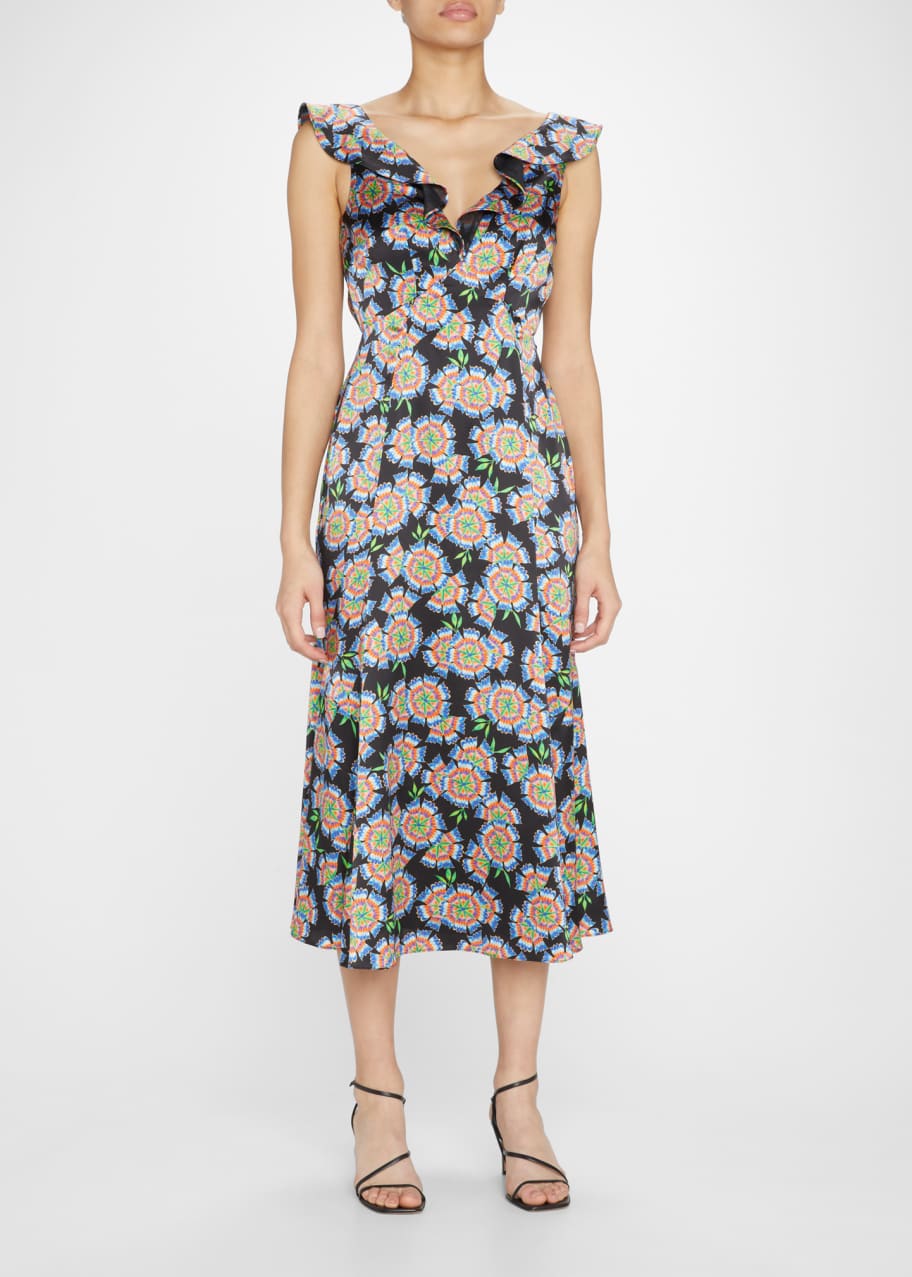 Saloni holly midi dress outlet