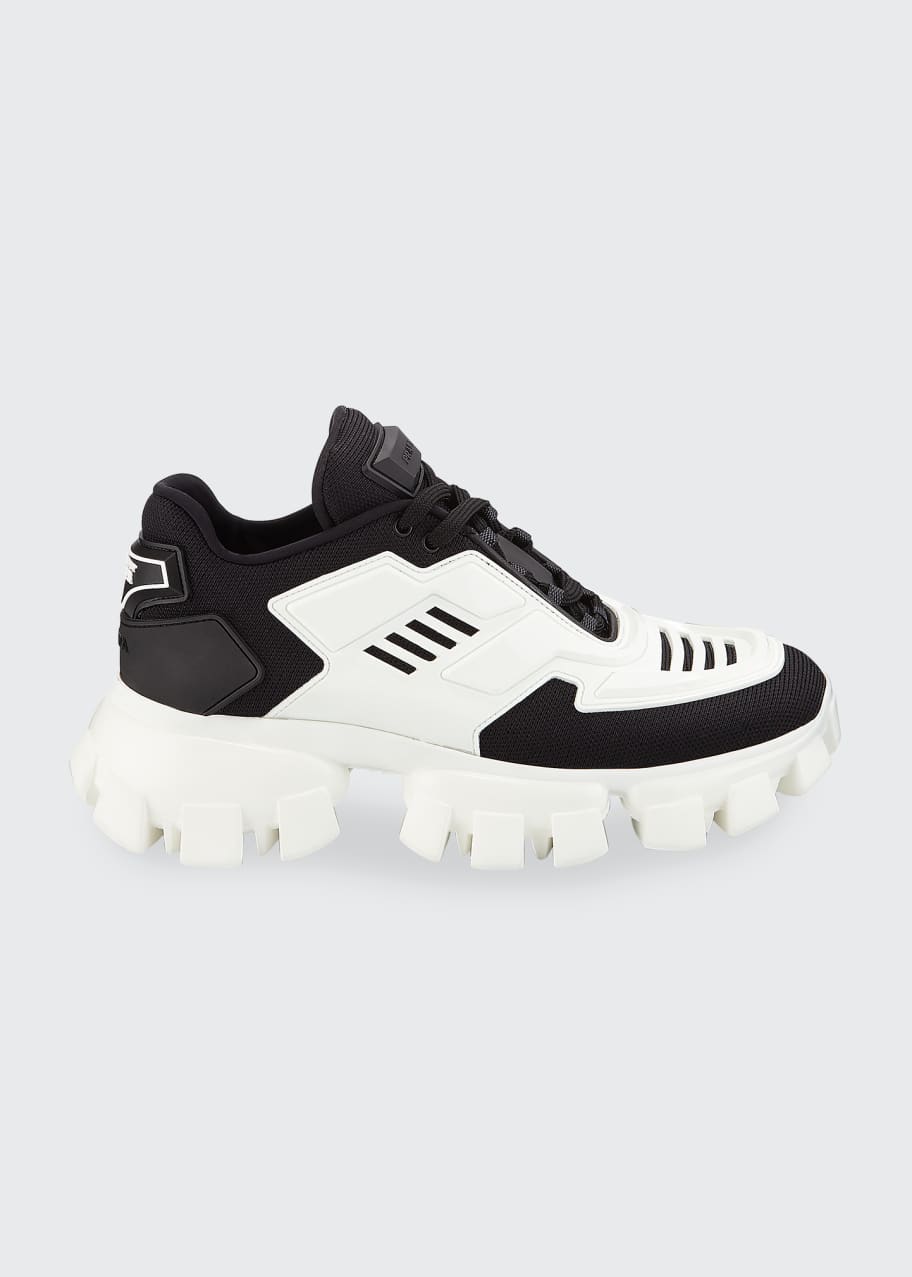 Image 1 of 1: Tech Caged Lace-Up Chunky Sneakers