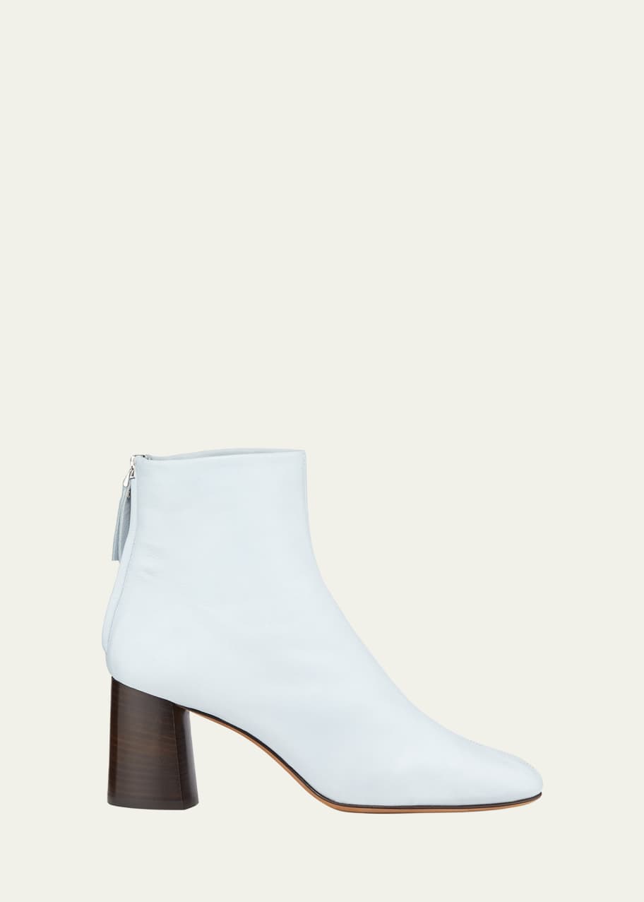 Image 1 of 1: Nadia Soft Leather Block-Heel Booties
