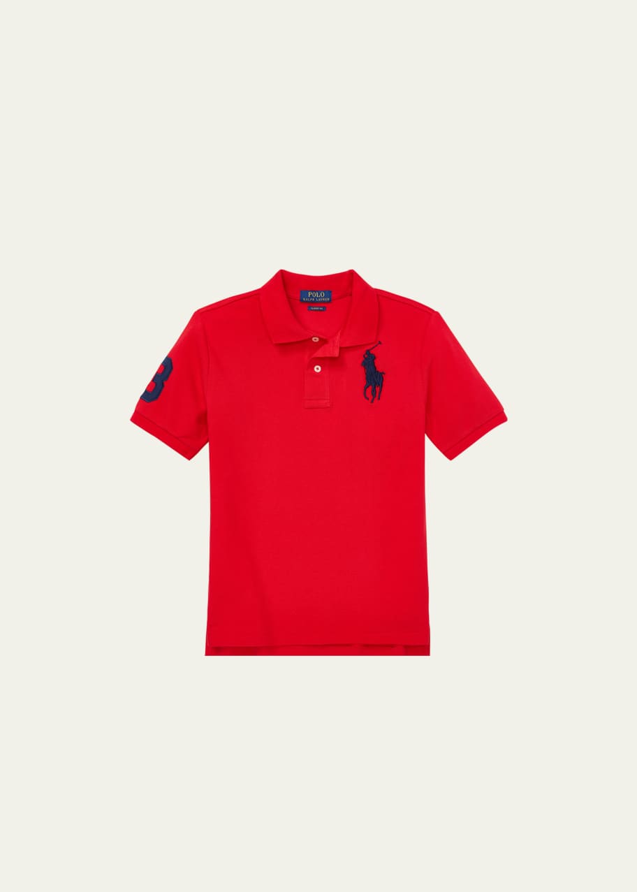 Polo Ralph Lauren Boy's Big Pony Mesh Knit Polo, Size S-XL