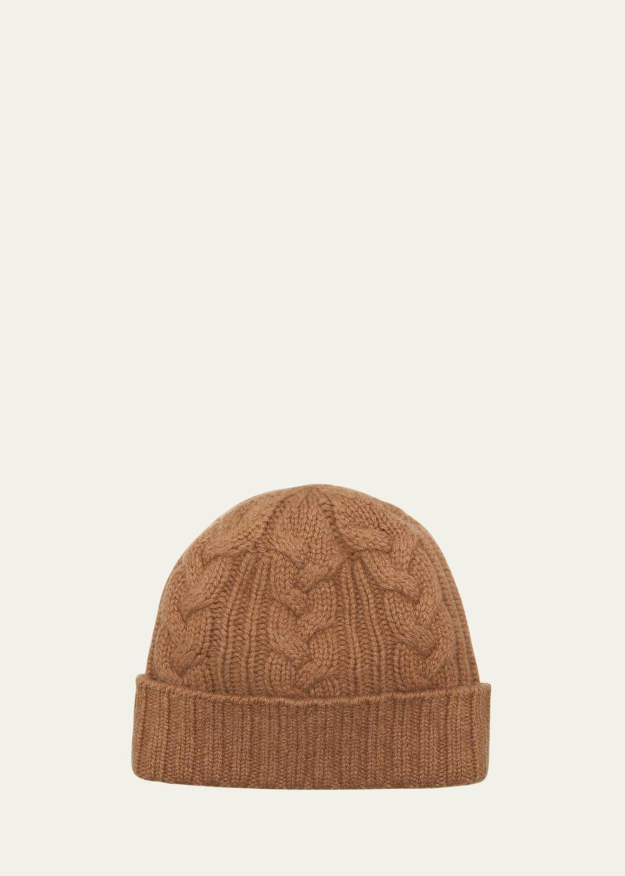 Vintage BERGDORF GOODMAN Beige Cashmere Knit Turban Hat, Size S Hat bergdorf goodman - Gem main image 4