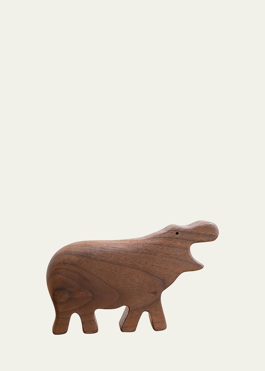 Eguchi Walnut Hippo Rattle - Bergdorf Goodman