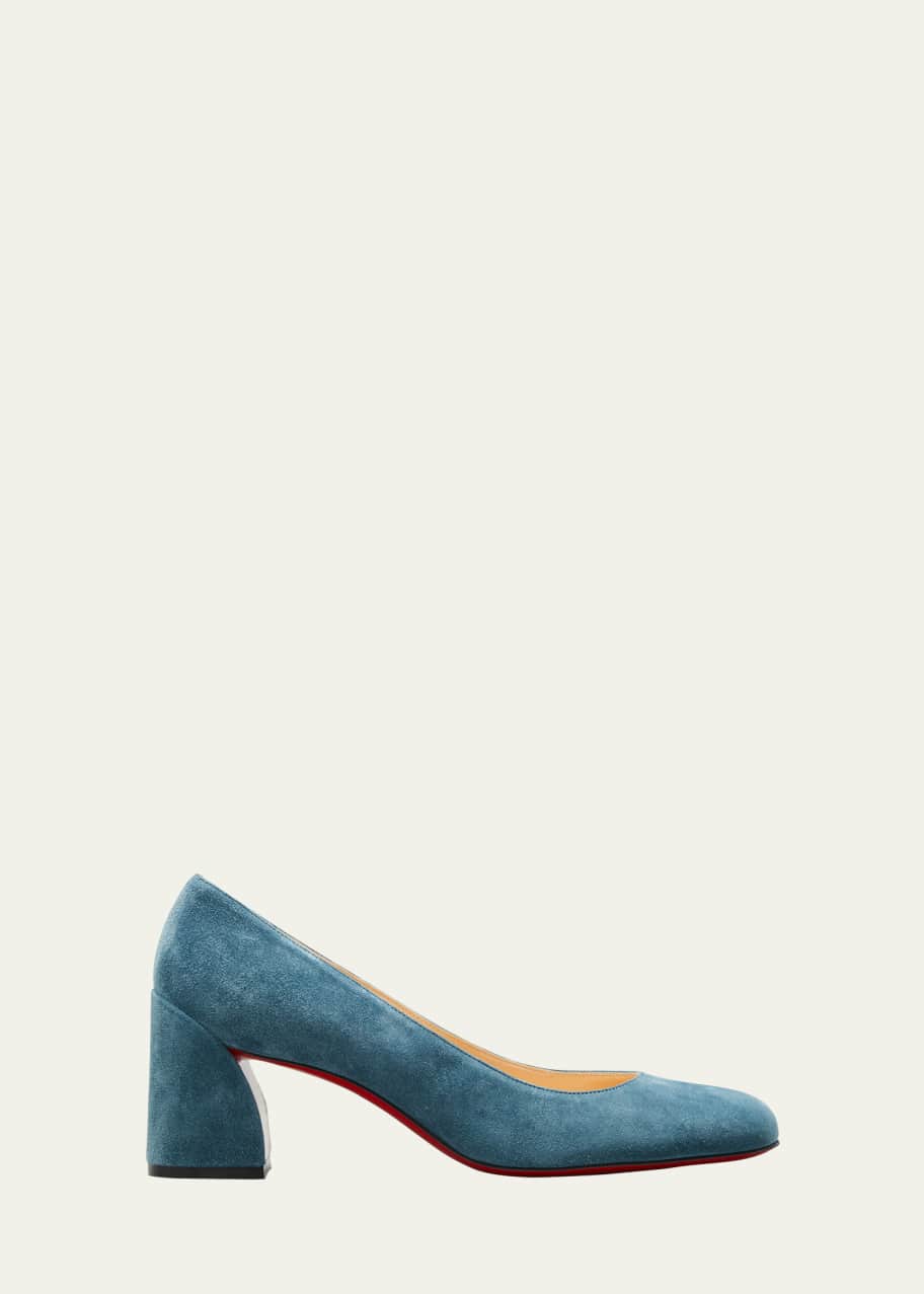 Image 1 of 1: Miss Sab Suede Red Sole Pumps