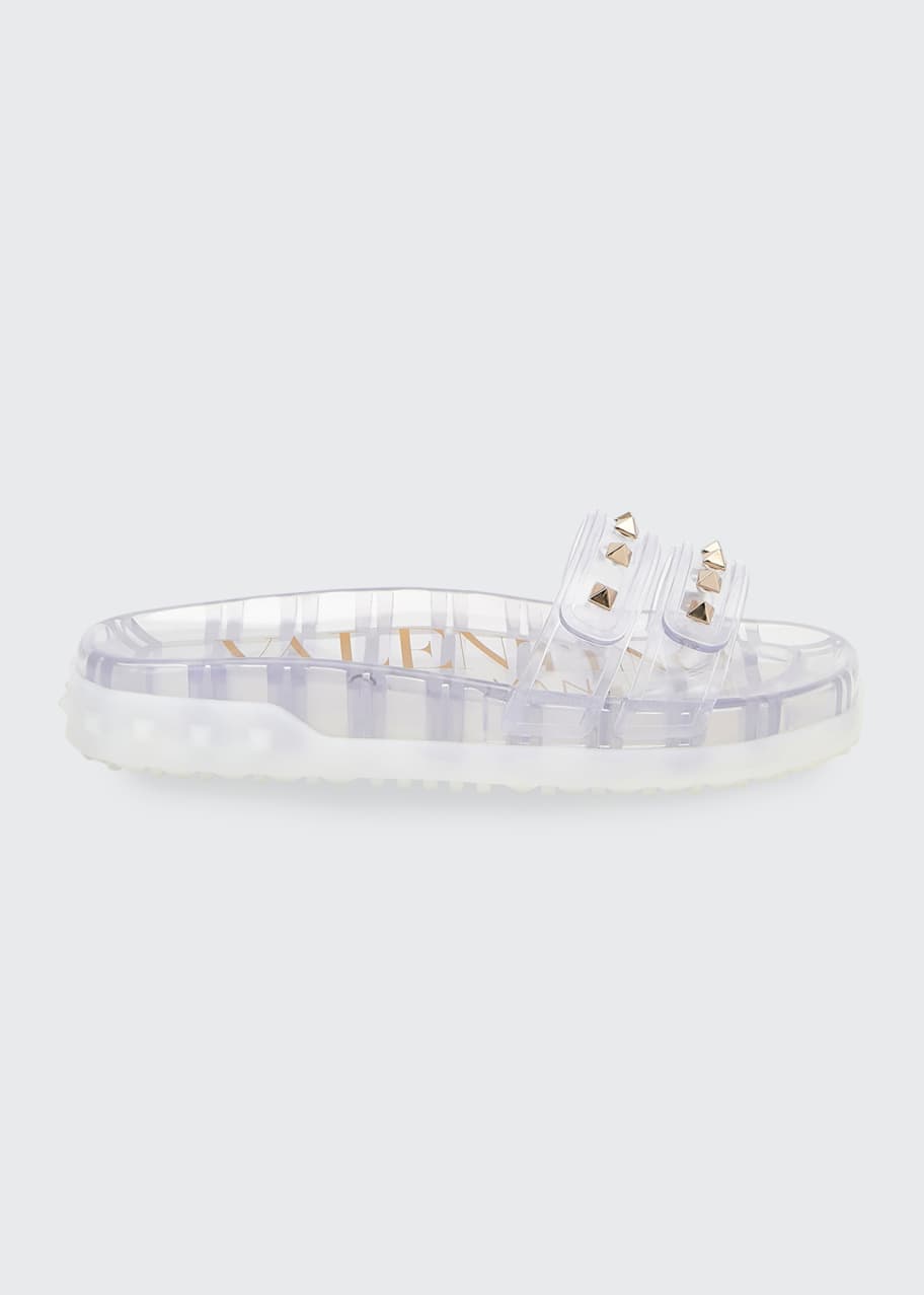 Image 1 of 1: Rockstud Two-Strap Jelly Sandals