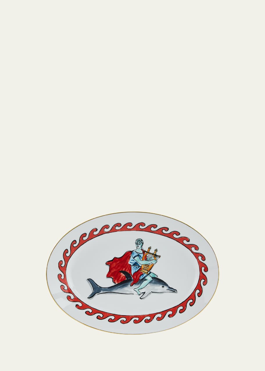 Image 1 of 1: Il Viaggio di Nettuno Dolphine Platter, White
