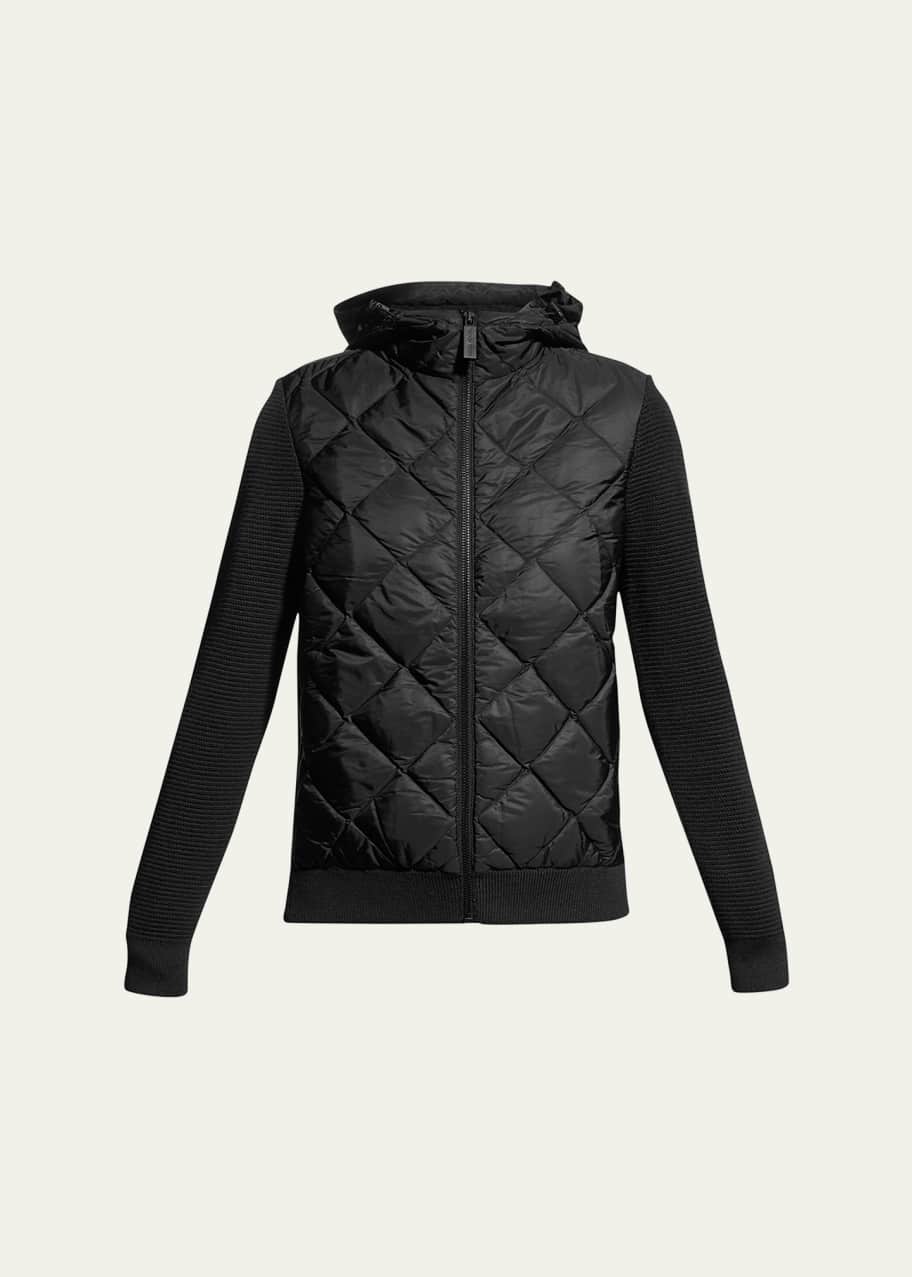 Hybridge quilted knit hoody sale