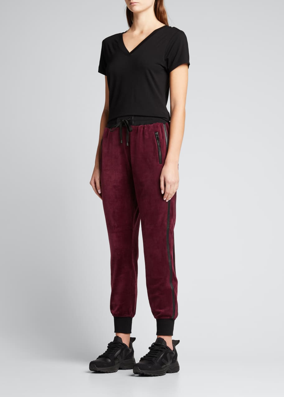 Blanc Noir Interpol High Rise Velvet Jogger Pants Bergdorf Goodman